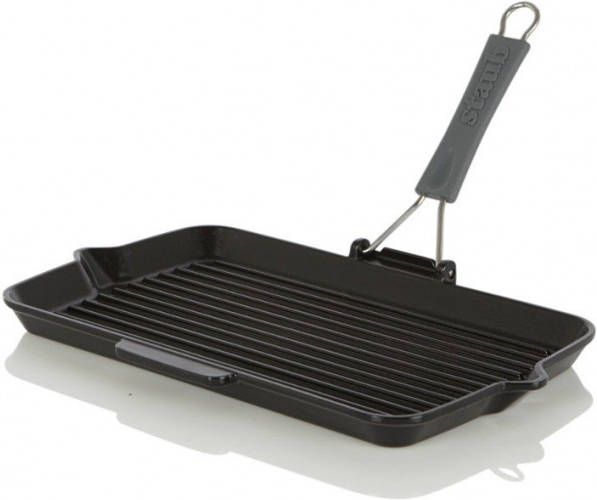 Staub grillpan met inklapbare greep 34 x 21 cm