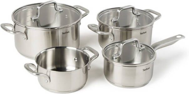 Tefal Virtuoso kookset 4-delig (steelpan 16 cm, kookpan 16, 20, 24 cm)
