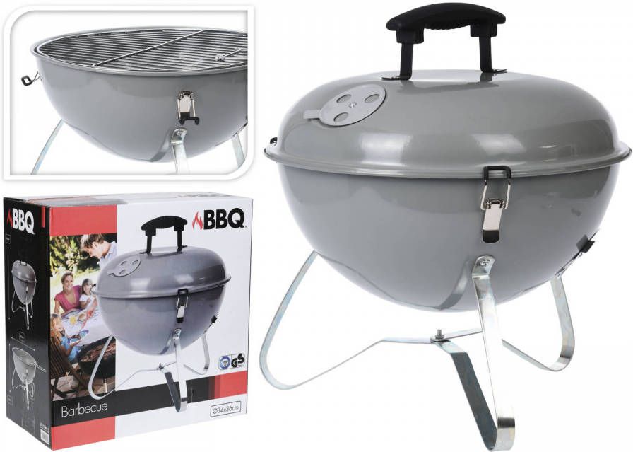 Koopman International BBQ Barbecue Bolvormig 37cm Grijs online kopen