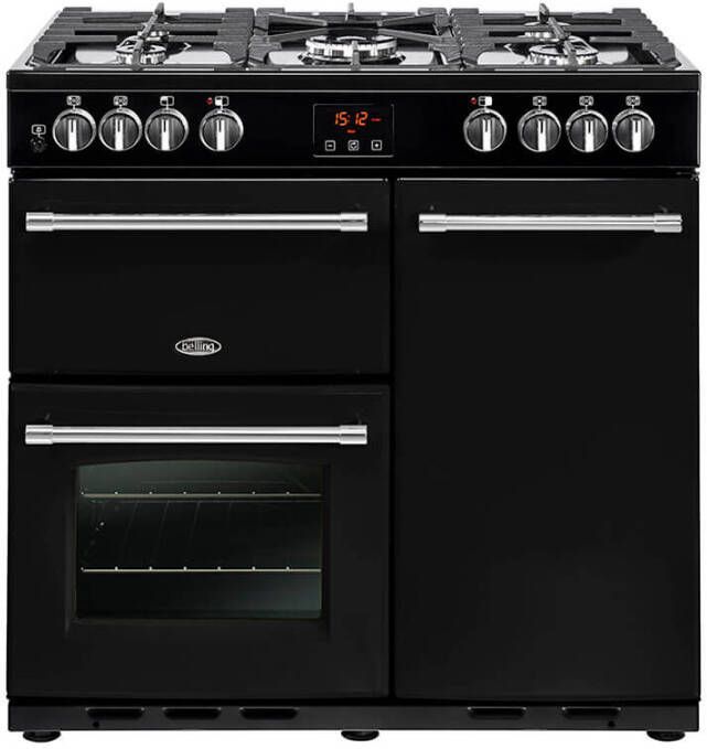 Belling Farmhouse 90DFT gasfornuis zwart