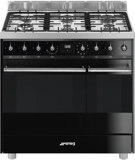 Smeg C92GMNNLK9 Gasfornuis Zwart