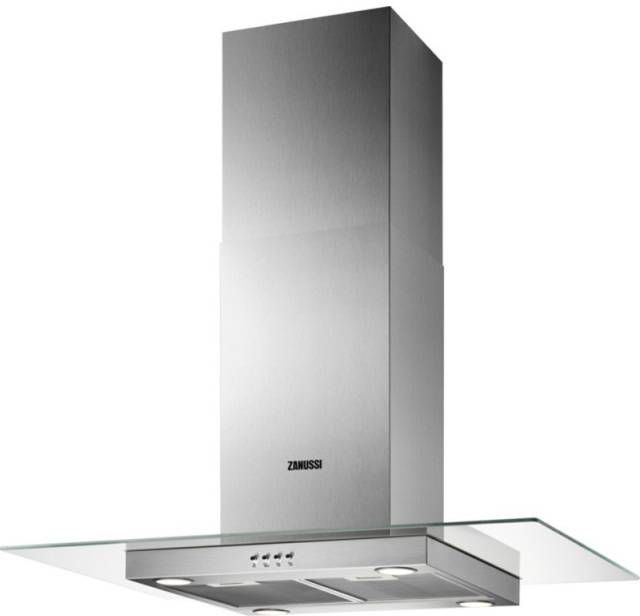 Zanussi ZHS92650XA eiland afzuigkap luxe glasdesign met 600 m3/u...