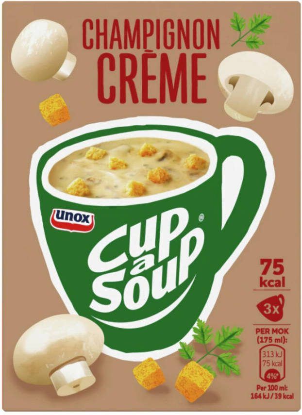 Unox 12x Cup a Soup Champignon Crème 3 x 175 ml