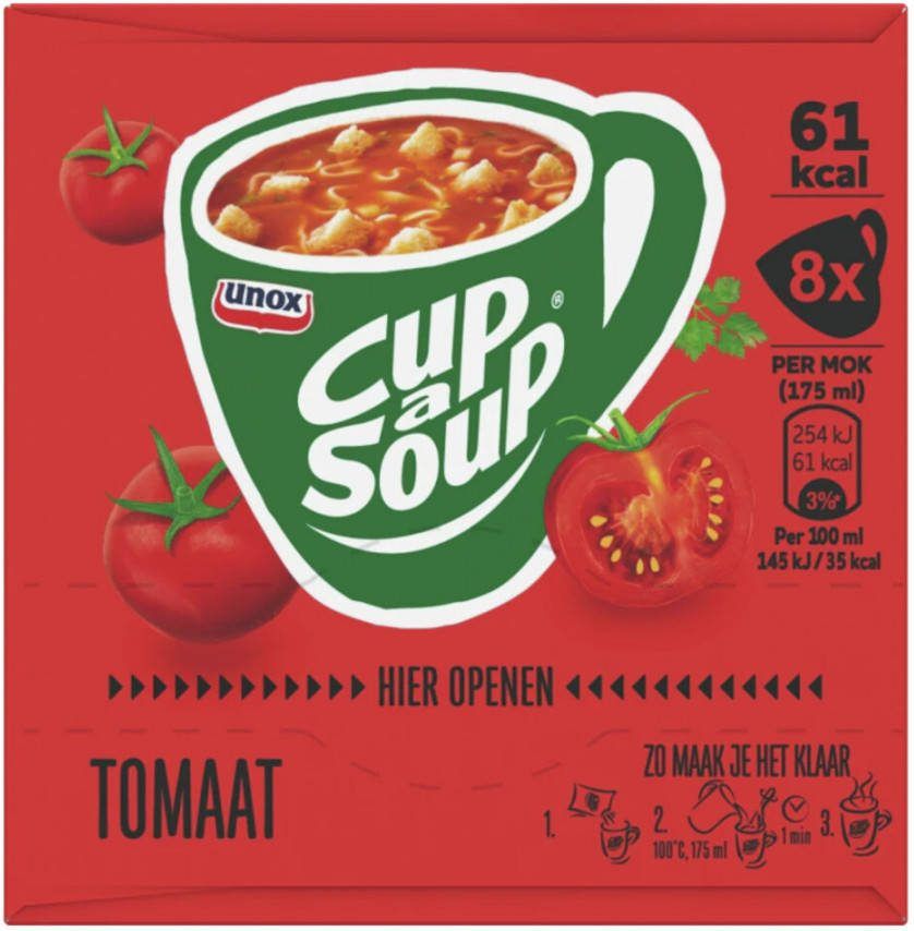 Unox 12x Cup a Soup Tomaat 3 x 175 ml