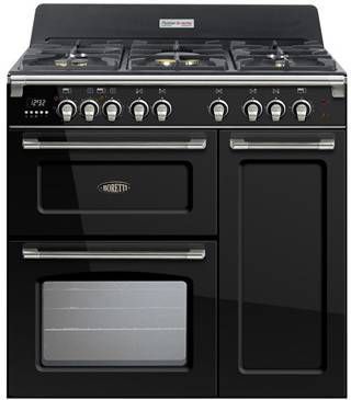 Boretti CFBG903AN gasfornuis met Dual Fuel wokbrander en drievoudige oven