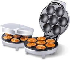 Trebs Poffertjes Maker/Comfortbakery Met Indicatielampje En Antiaanbaklaag 99260 Zilver