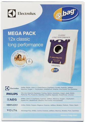 Electrolux Stofzuigerzak E201M S Bag, 12 stuks Stofzuigerzak